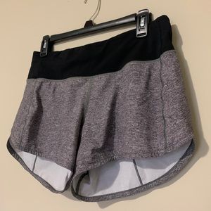 Lululemon Speed Up Mid Rise Lined Short 4” Heather Gray